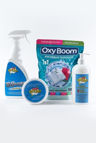 Набір OxyBoom &laquo;Золотий стандарт кухня &raquo; (порошок, паста, миючий засіб, антижир) id_22093 фото